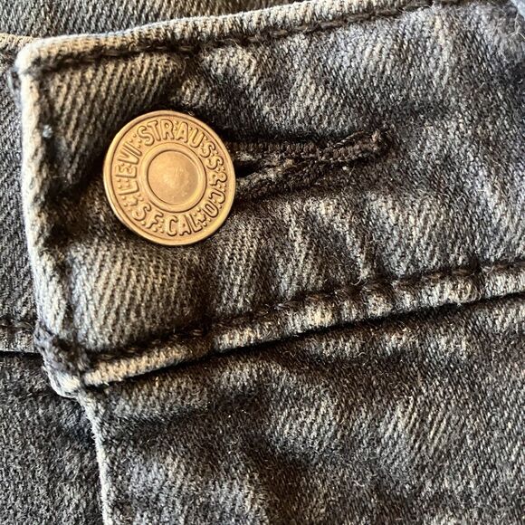 Levi's 514 Straight Blue Jeans Men's Size 33x30 Dark Wash Denim Black Label EUC - Picture 2 of 16